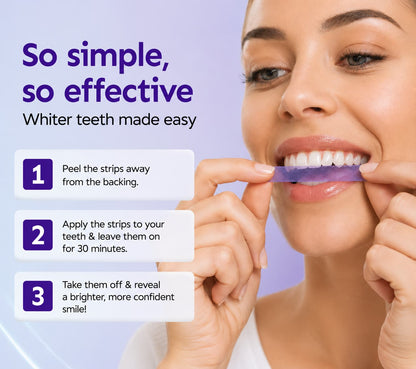 Dry Purple Teeth Whitening  Strips PAP+V34