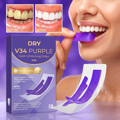 Dry Purple Teeth Whitening  Strips PAP+V34