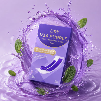 Dry Purple Teeth Whitening  Strips PAP+V34
