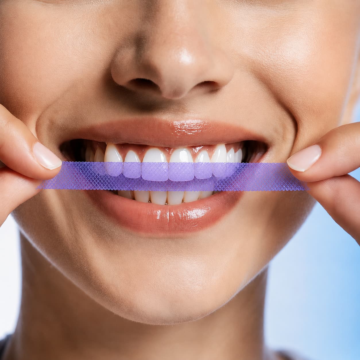 Dry Purple Teeth Whitening  Strips PAP+V34